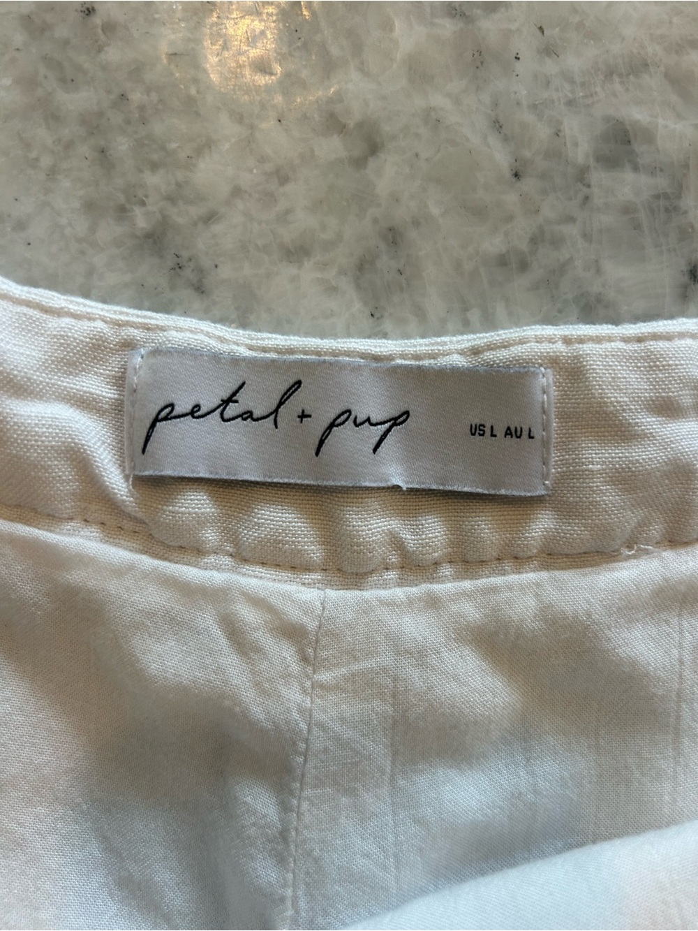 Petal & Pup Women's White Linen Skort-US L